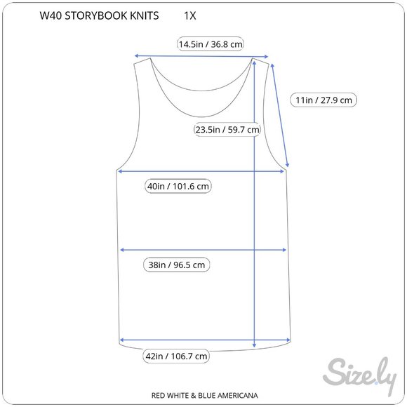 HSN Storybook Knits 2 Piece Sweater Set Women's 1X Cardigan & Tank Americana - Picture 6 of 16